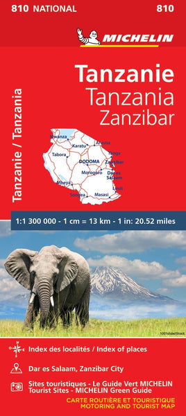 Tanzania, Zanzibar, Road & Tourist Map Michelin Maps and Guides