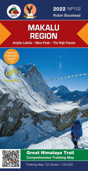 Makalu Region Trekking Map: Amphu Labsta - Mera Peak - The High Passes Himalayan MapHouse Pvt. Ltd