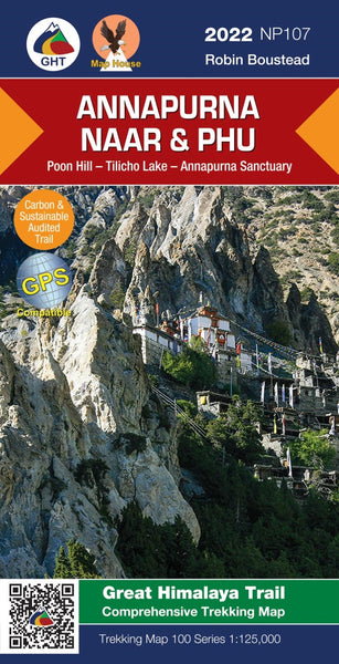 Annapurna, Naar & Phu Trekking Map 100 Series Himalayan MapHouse Pvt. Ltd