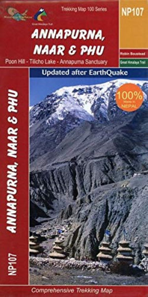 Annapurna, Naar & Phu Trekking Map 100 Series Himalayan MapHouse Pvt. Ltd