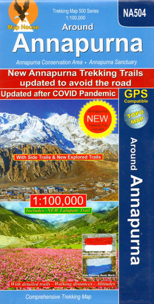 Around Annapurna : Annapurna Conservation Area & Annapurna Sanctuary Trekking Map Himalayan MapHouse Pvt. Ltd