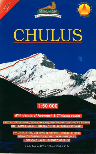 Chulus Climbing Map 1:50,000 Himalayan MapHouse Pvt. Ltd