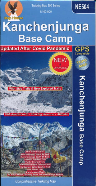Kanchenjunga, Nepal Comprehensive Trekking Map Himalayan MapHouse Pvt. Ltd