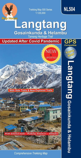 Langtang : Gosainkunda - Helambu - Tamang Heritage Trail : 1:125,000 Trekking Map Himalayan MapHouse Pvt. Ltd
