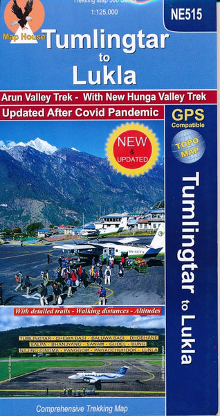 Tumlingtar to Lukla Comprehensive Trekking Map Himalayan MapHouse Pvt. Ltd