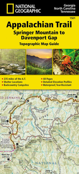 Appalachian Trail : Springer Mountain to Davenport Gap : topographic map guide National Geographic Maps