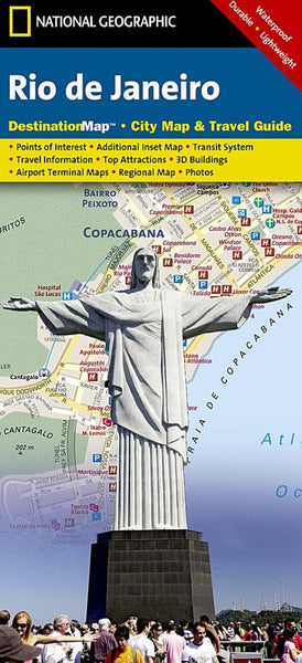 Rio de Janeiro, Brazil Destination Map National Geographic Maps
