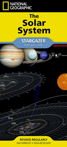 Solar System [Stargazer folded] Map National Geographic Maps