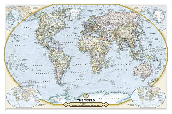 One hundred twenty-fifth anniversary world map : wall map National Geographic Maps