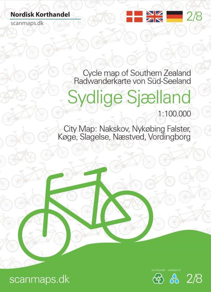 Cyclemap of Southern Zeeland Nordisk Korthandel