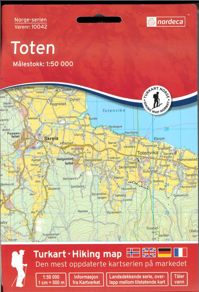 Toten 1:50,000 Hiking Map #10042 Nordic Maps (Nordeca)
