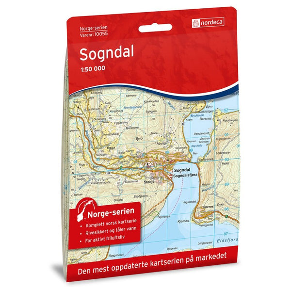 Sogndal 1:50,000 Hiking Map, #10055 Nordic Maps (Nordeca)