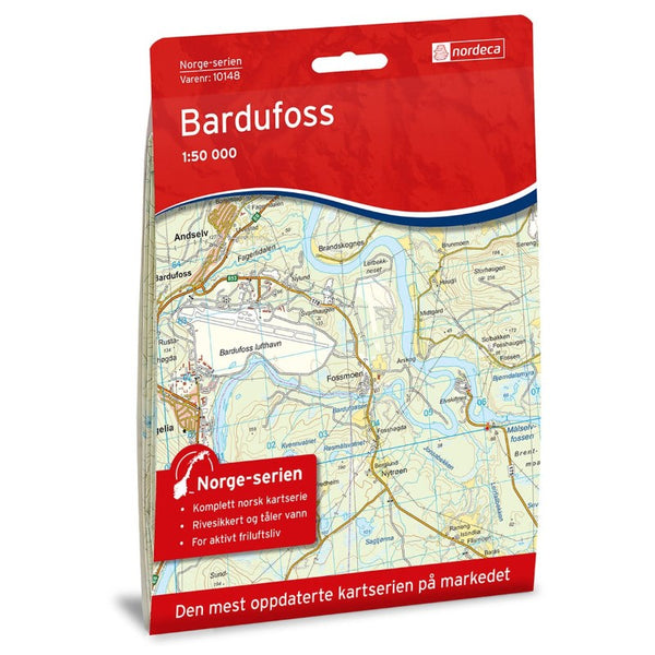 Bardufoss, 1:50,000 Hiking Map, #10148 Nordic Maps (Nordeca)