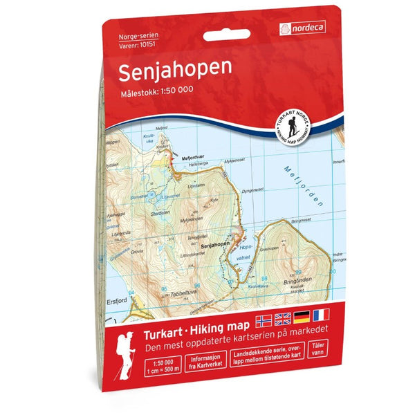 Senjahopen, 1:50,000 Hiking Map, #10151 Nordic Maps (Nordeca)