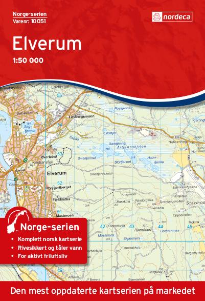 Elverum Hiking Map, #10051 Nordic Maps (Nordeca)