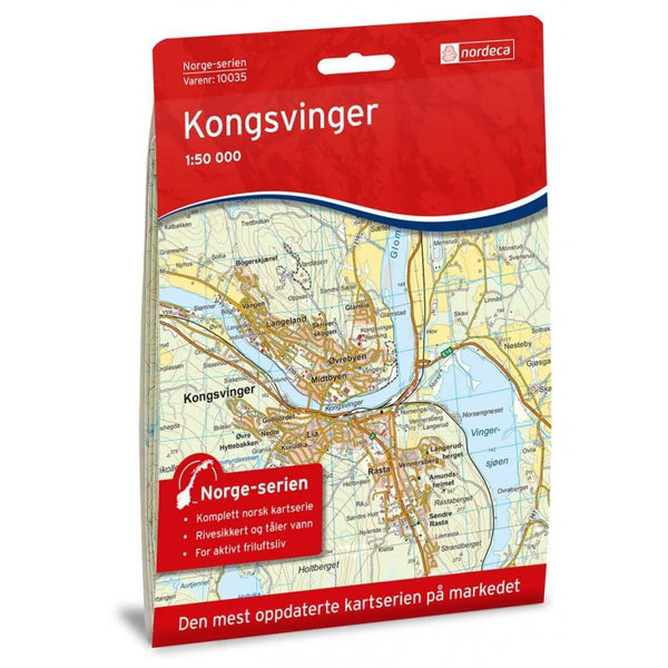 Kongsvinger Hiking Map, #10035 Nordic Maps (Nordeca)