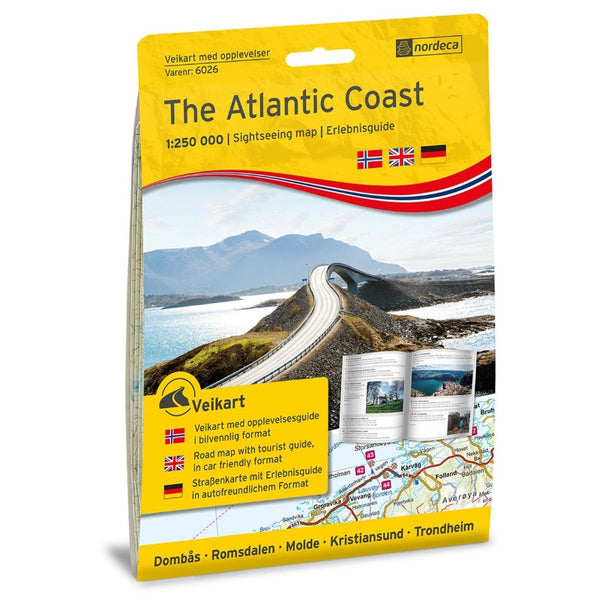Norway's Atlantic Coast 1:250,000 Road Map Nordic Maps (Nordeca)