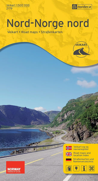 North-Norway North (Veikart Nord-Norge Nord) 1:500,000 Road Map Nordic Maps (Nordeca)
