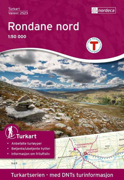 Rondane Nord (North) Treking Map Nordic Maps (Nordeca)