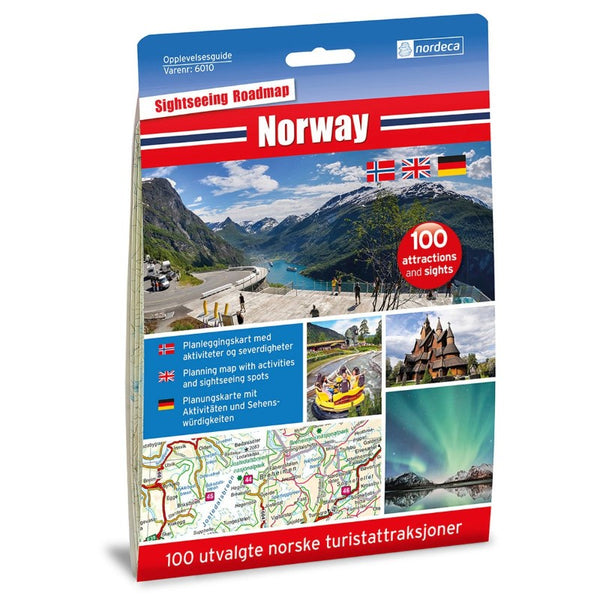 Norway Sightseeing Road Map 1:1,000,000 Nordic Maps (Nordeca)
