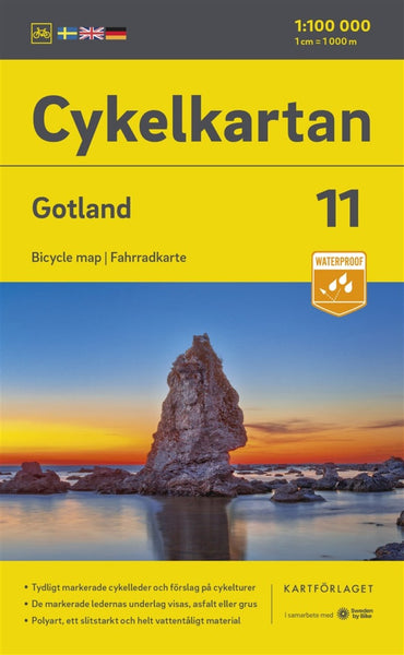 Cykelkartan Blad 11: Gotland Island Cycling Map Norstedts
