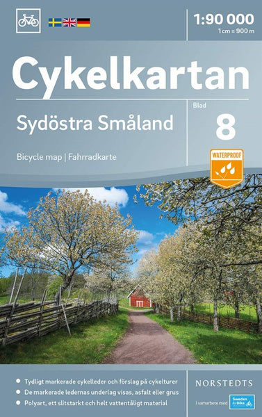 Cykelkartan Blad 8 Sydöstra Småland Norstedts