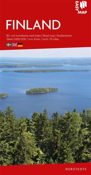 Finland EasyMap Road Map Norstedts