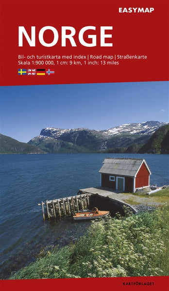 Norway (Norge) EasyMap Road Map Norstedts