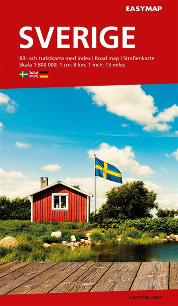 Sweden (Sverige) EasyMap Road Map Norstedts