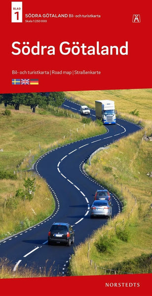 Southern Sweden / Sodra Gotland Travel Map Norstedts