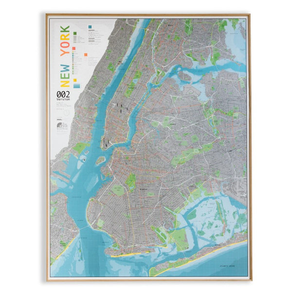 New York City Map, Version 2 - Paper Future Map Company