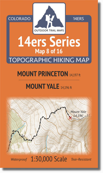 Colorado 14ers Map Series 8 of 16 - Princeton | Yale Outdoor Trail Maps LLC
