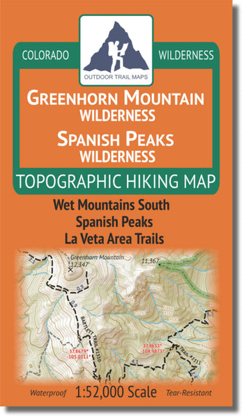Greenhorn Mountain / Spanish Peaks Wilderness Outdoor Trail Maps LLC