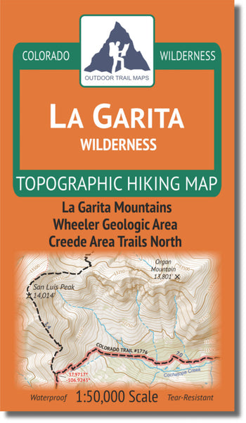 La Garita Wilderness Topographic Hiking Map Outdoor Trail Maps LLC