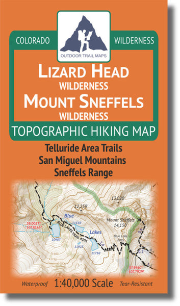 Lizard Head / Mount Sneffels Wilderness 1:40k Outdoor Trail Maps LLC