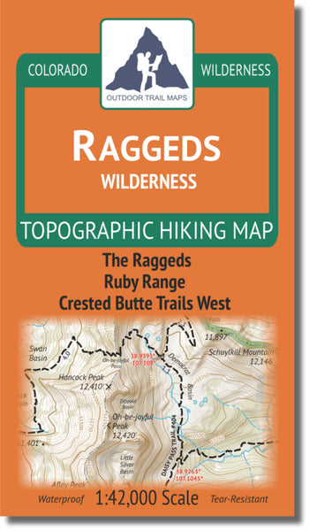 Raggeds Wilderness Topographic Hiking Map Outdoor Trail Maps LLC