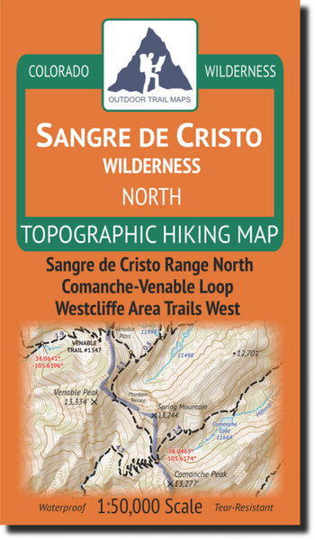 Sangre de Cristo Wilderness - NORTH Outdoor Trail Maps LLC