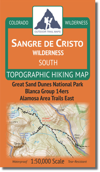 Sangre de Cristo Wilderness - SOUTH Outdoor Trail Maps LLC