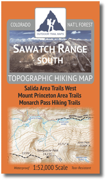Sawatch Range South 1:52k Outdoor Trail Maps LLC