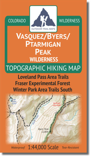 Vasquez / Byers / Ptarmigan Peak Wilderness Outdoor Trail Maps LLC