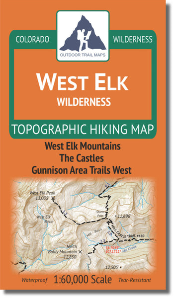 West Elk Wilderness Topographic Hiking Map Outdoor Trail Maps LLC