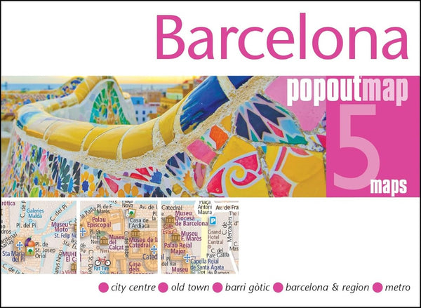 Barcelona : popoutmap : 5 maps PopOut Products, Compass Maps Ltd.