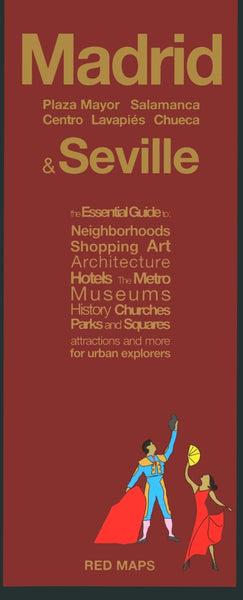 Madrid & Seville City Map Red Maps