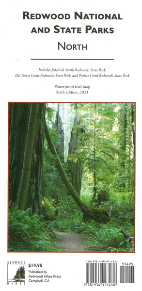 Redwood National and State Parks, North Waterproof Trail Map Redwood Hikes Press