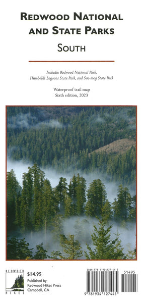 Redwood National and State Parks, South Waterproof Trail Map Redwood Hikes Press