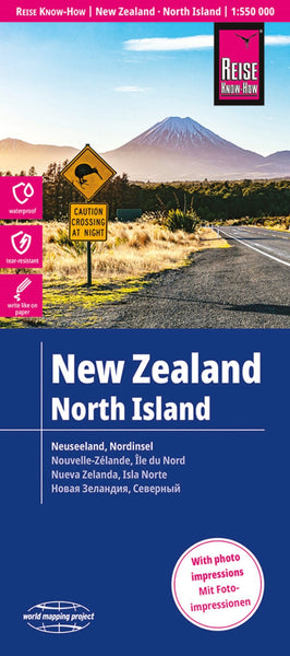 New Zealand North Island = Neuzeeland, Nordinsel = Nouvelle-Zélande, Île du Nord = Nueva Zelanda, Isla Norte Reise Know-How Verlag