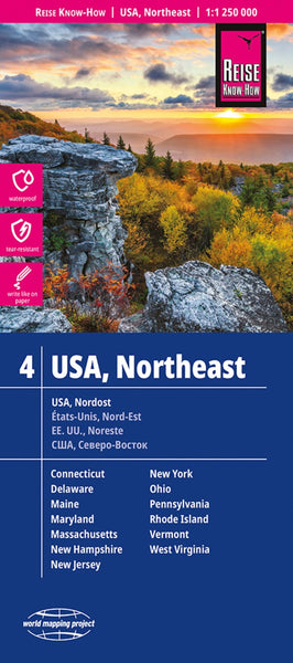 USA 04 Northeast Road Map Reise Know-How Verlag