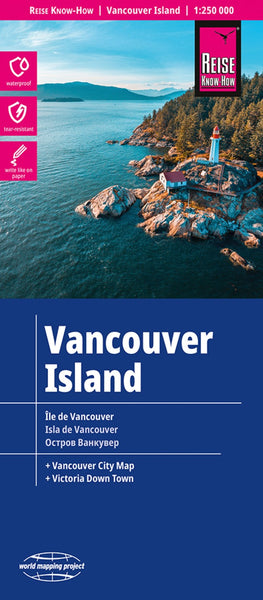 Vancouver Island Vancouver City Map Victoria Downtown : 1:250 000 Reise Know-How Verlag