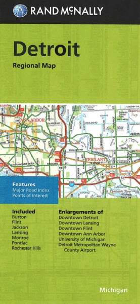 Detroit Regional Map Rand McNally