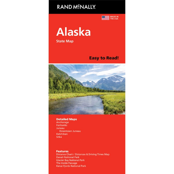 Alaska Easy to Read Folded Map Rand McNally